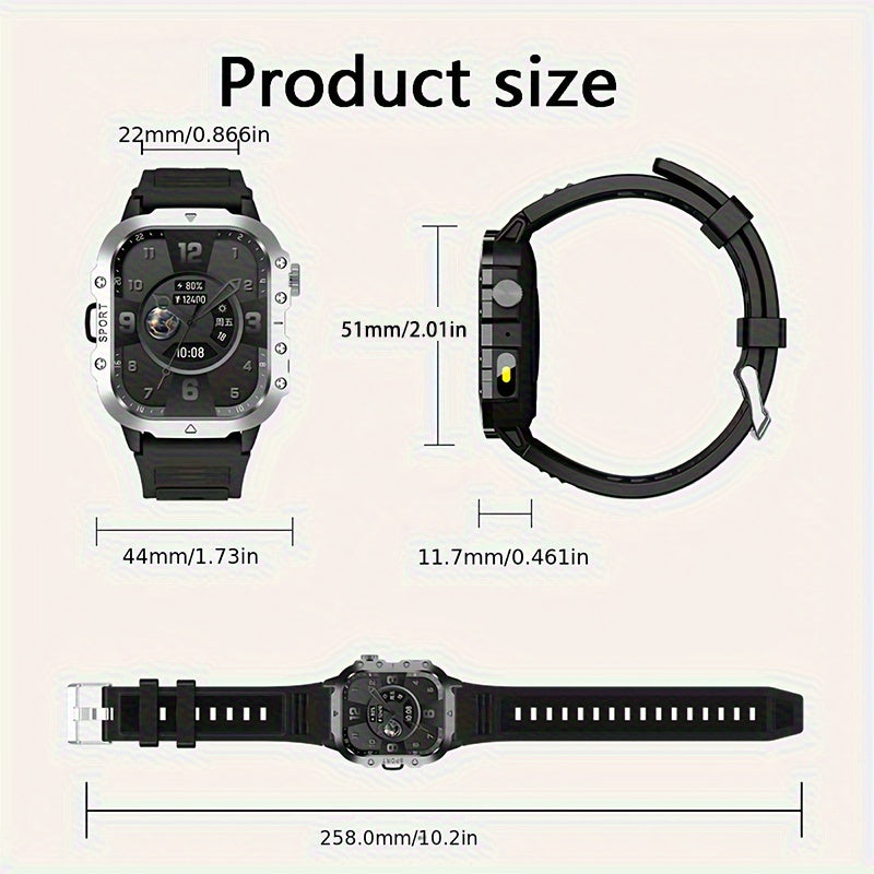 New Smart Watch with 2.01-inch Large Screen, LED Flashlight, Outdoor Sports Watch, Fitness Tracker Compatible with Android and iPhone, Halloween, Suitable for Men or Women, Versatile for Various Scenarios, Perfect Holiday Gif