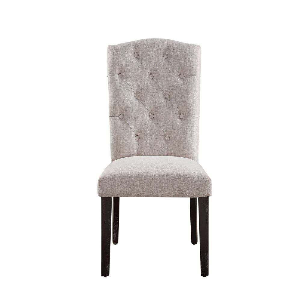 Gerardo Linen Weathered Dining Chair (Set of 2) - Beige