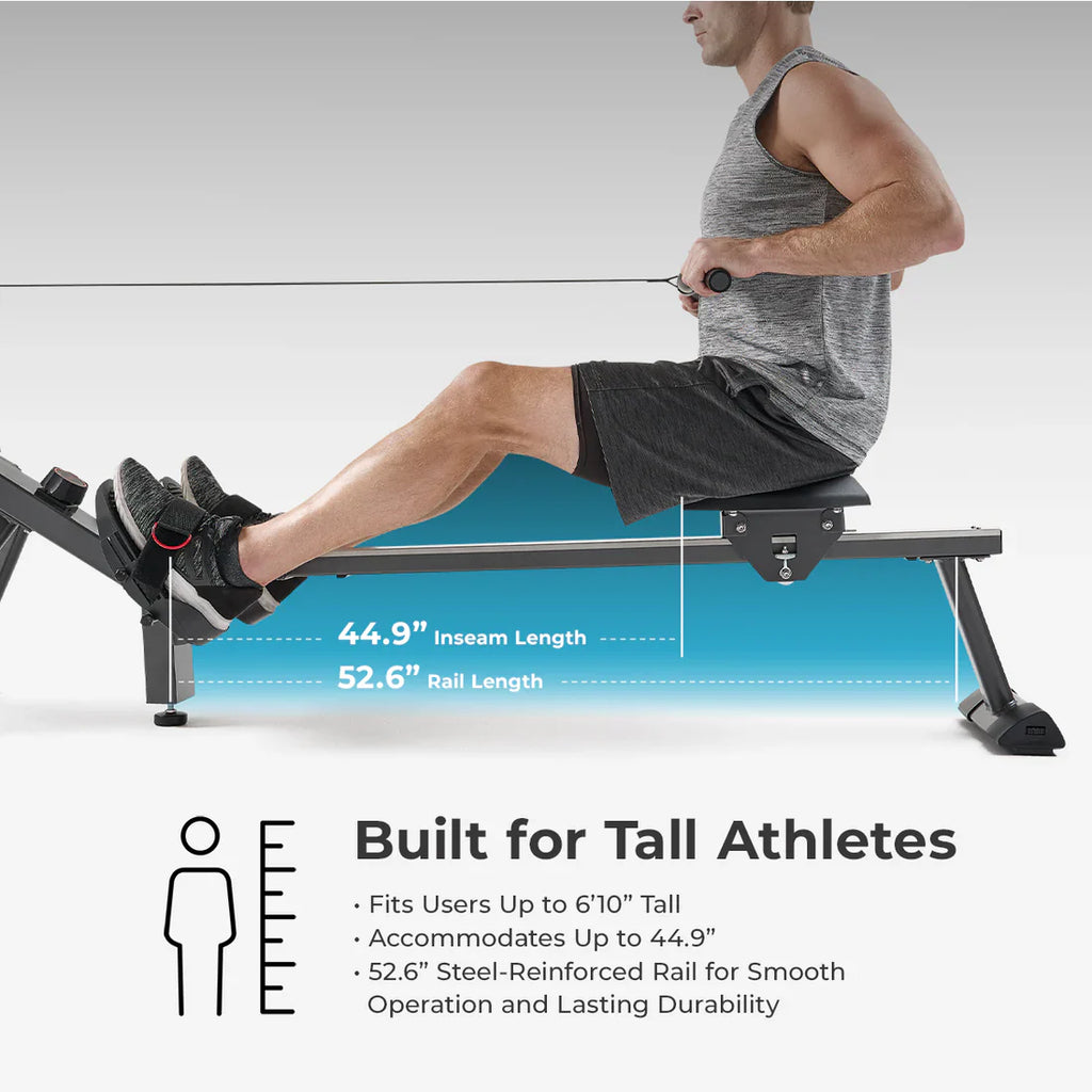 Air and Magnetic Resistance Exercise Rowing Machine by Sunny Health & Fitness