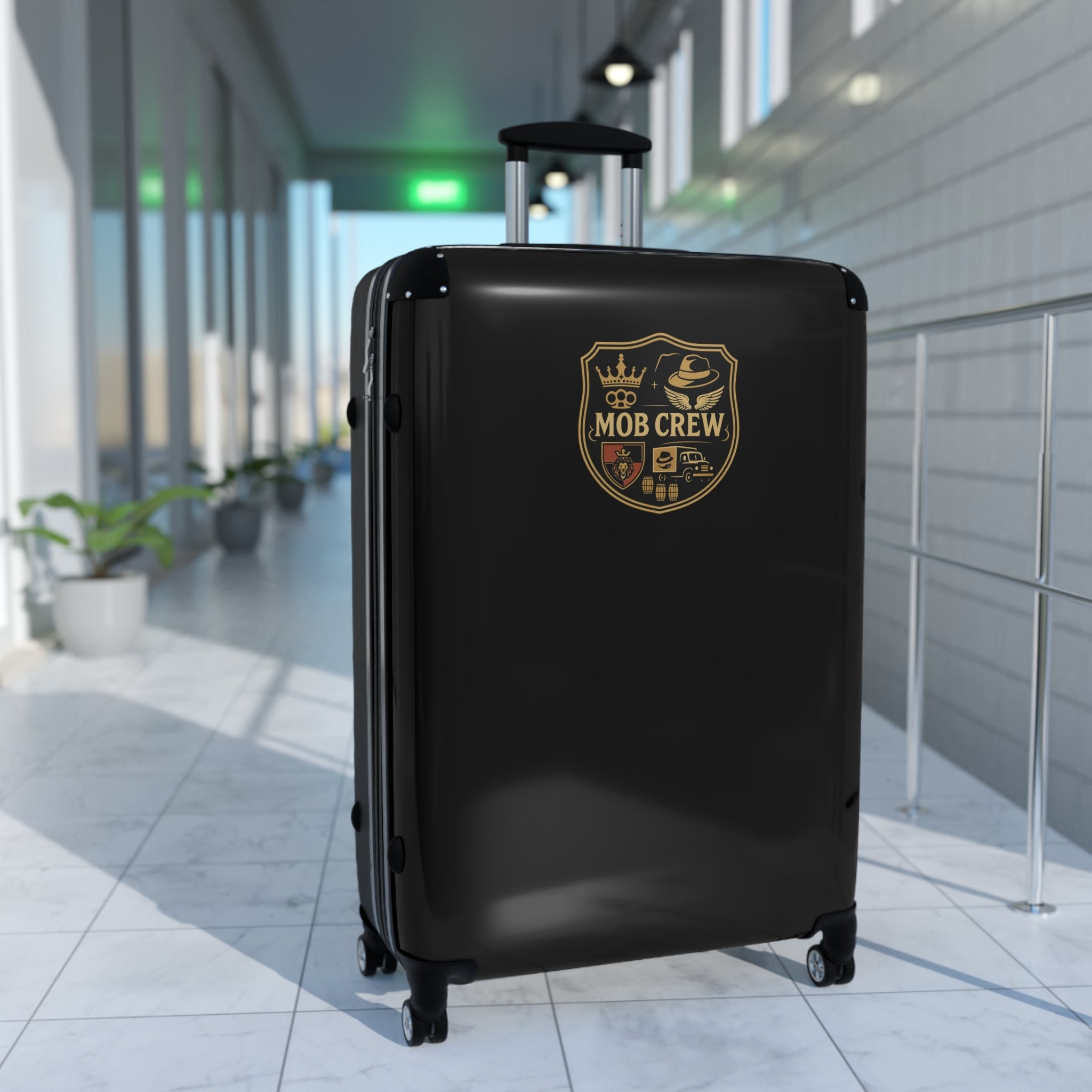 Mob Crew Large Luggage, Stylish Fun Luggage Perfect for Vacations Travel Suitcase Modern Carry-On