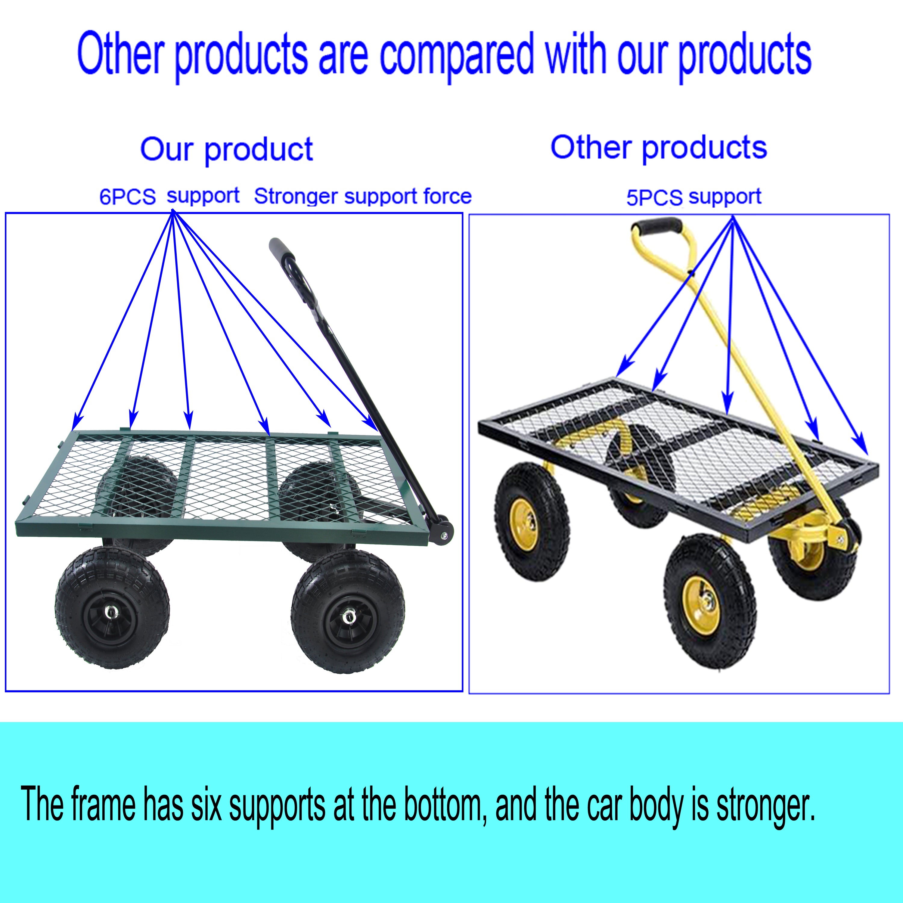 Wagon Cart Garden Cart Trucks in Green