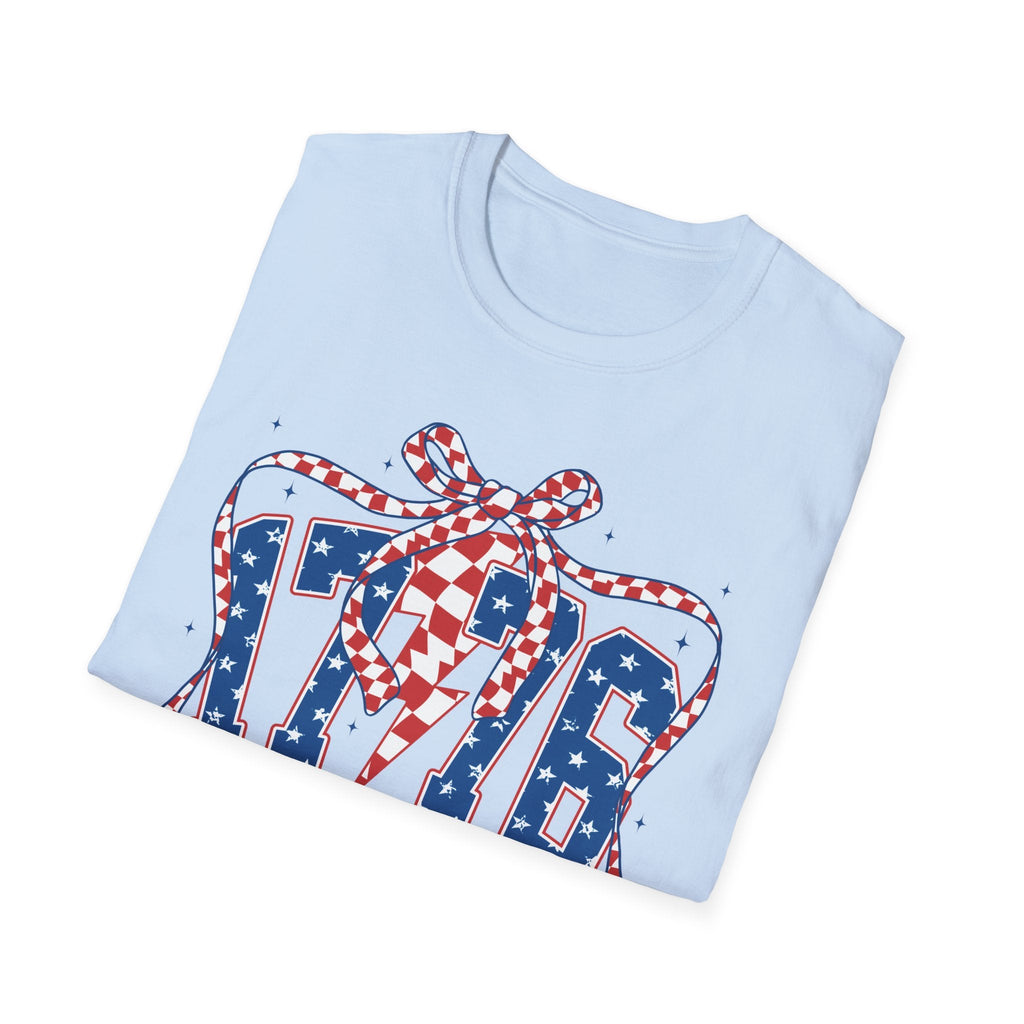 1776 Patriotic Bow Tee | Vintage Americana Graphic Tee XS–5XL | 250th Anniversary
