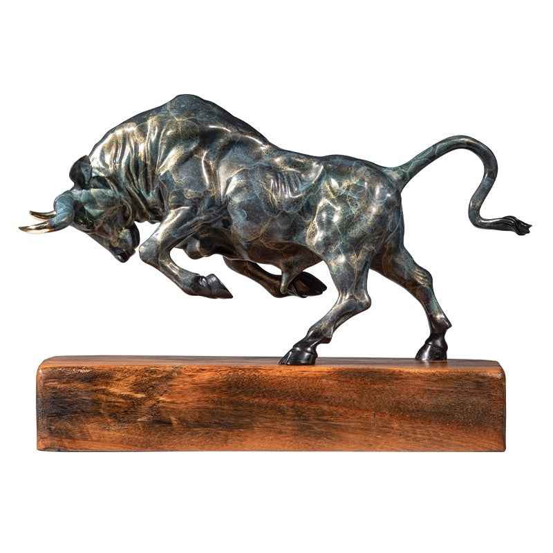 Bronze Ox Crafts Ornament Brass Cow Sculpture Copper Artwork Decoration