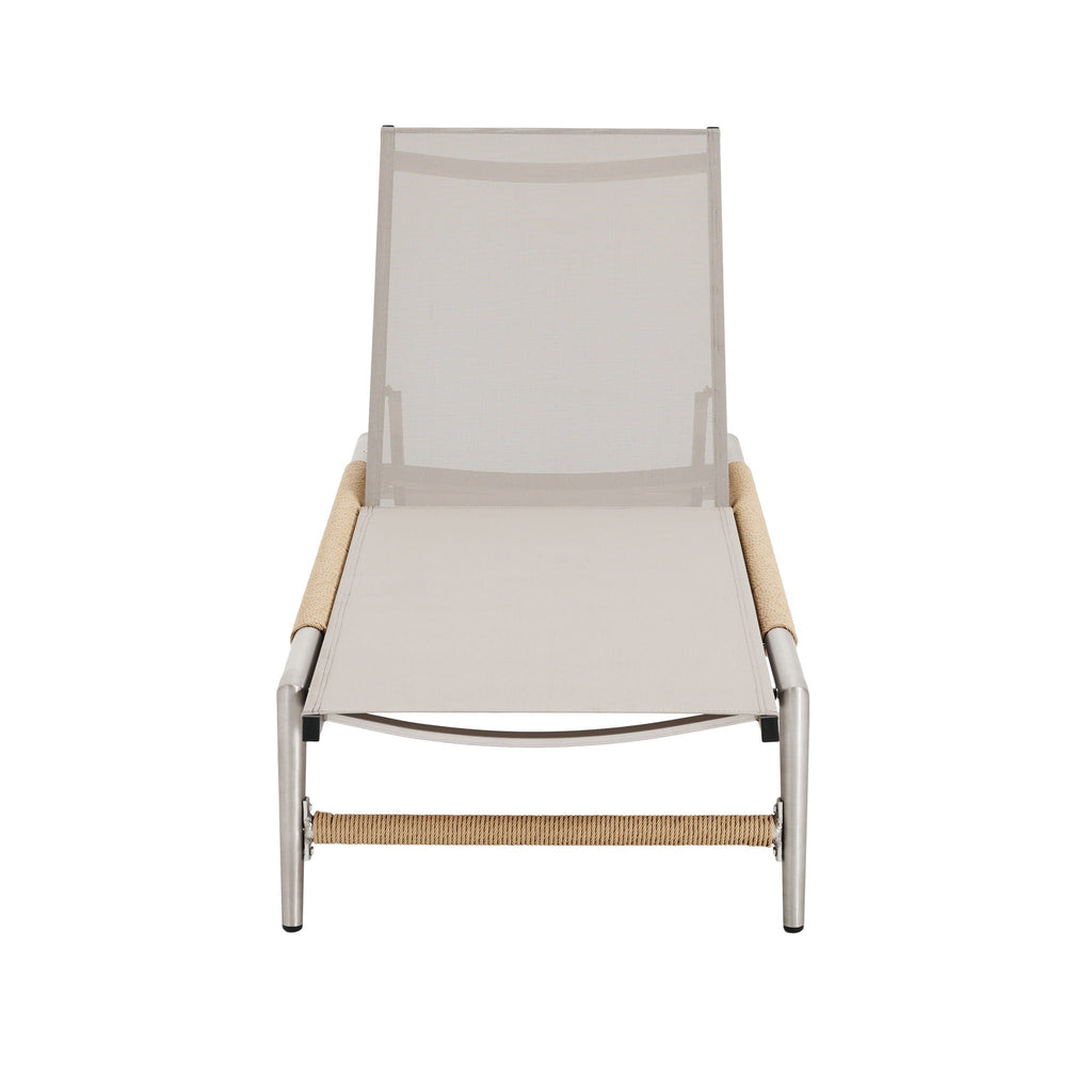 Hargrove Outdoor Aluminum Chaise Lounge with Mesh Seat