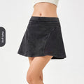 Spring And Summer High Elastic Fake Two Pieces Denim Yoga Skirts