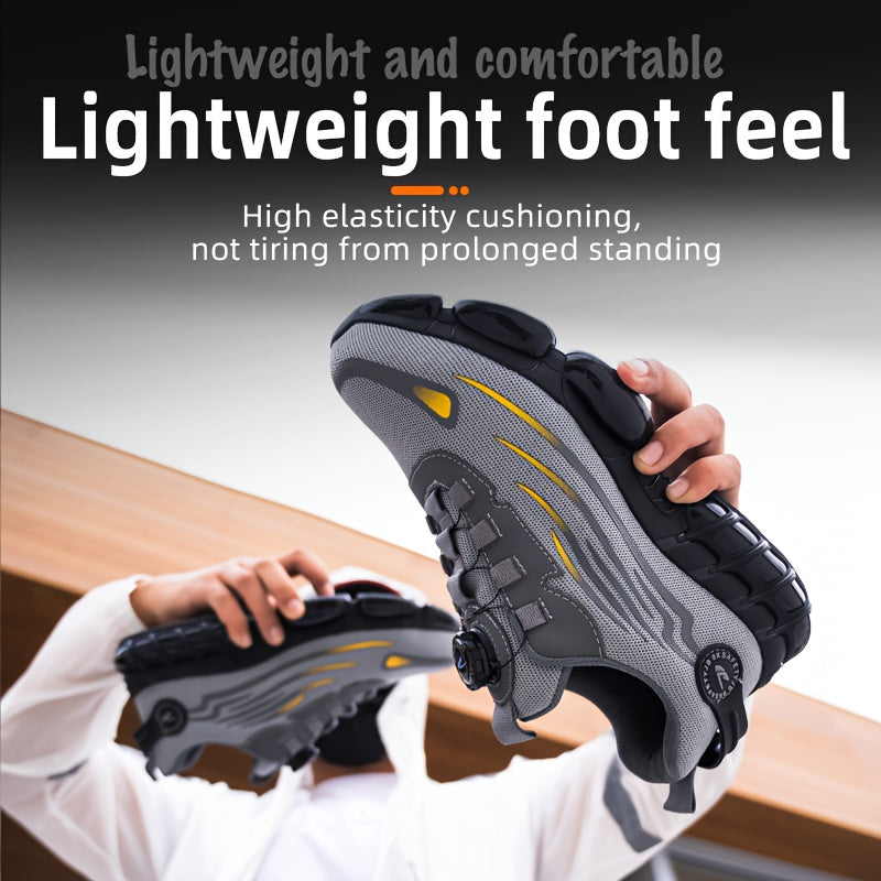 Buttoned Anti-Crush, Anti-Puncture, Comfortable, Breathable And Protective Safety Shoes