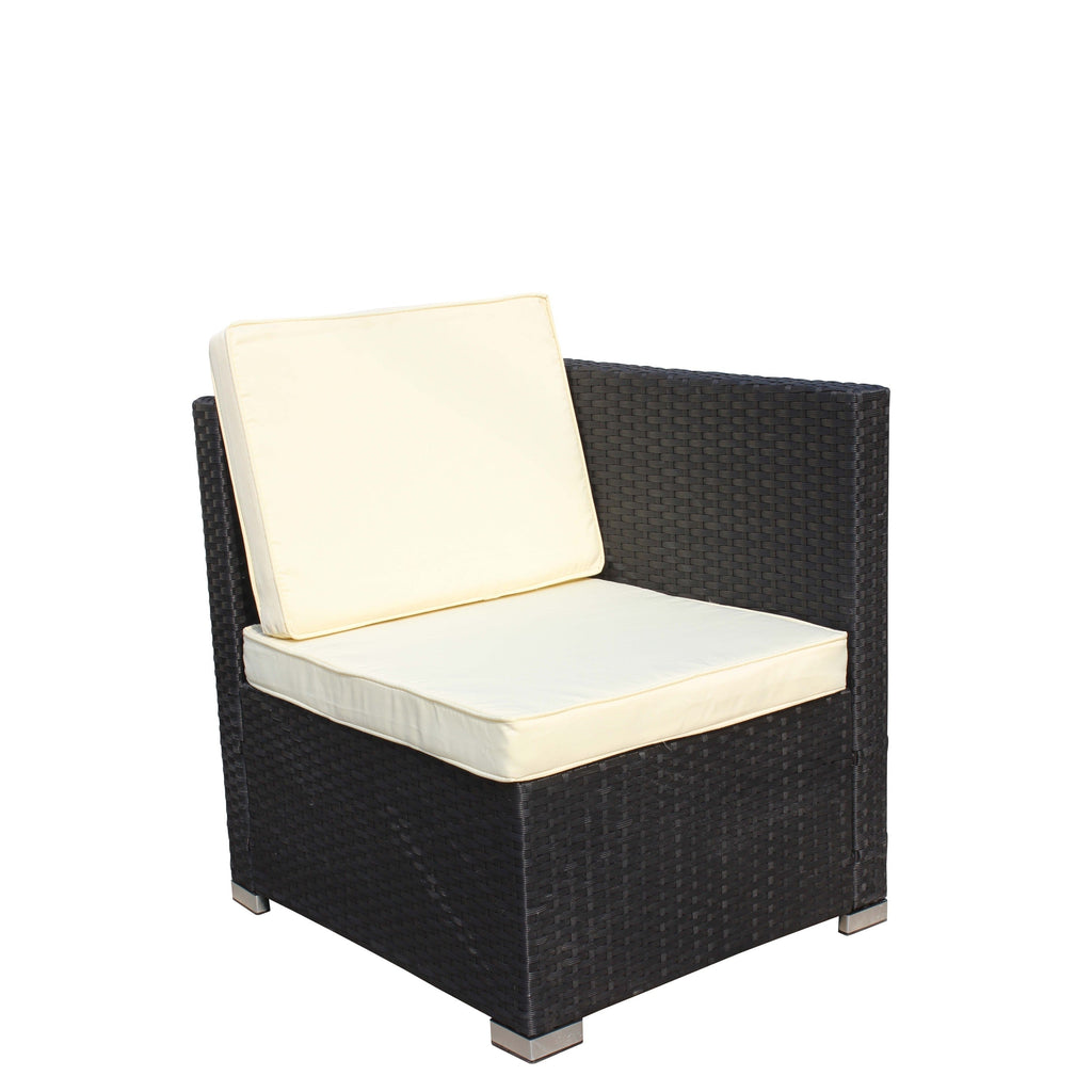 Outdoor 5-Piece PE Rattan Wicker Patio Sofa Set with Coffee Table