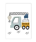 Excavator Canvas Art Poster Decoration Painting