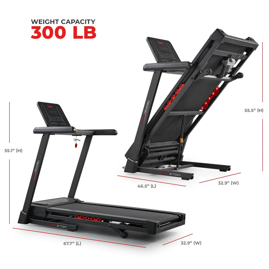 Advanced Heavy Duty Auto Incline Smart Treadmill by Sunny Health & Fitness
