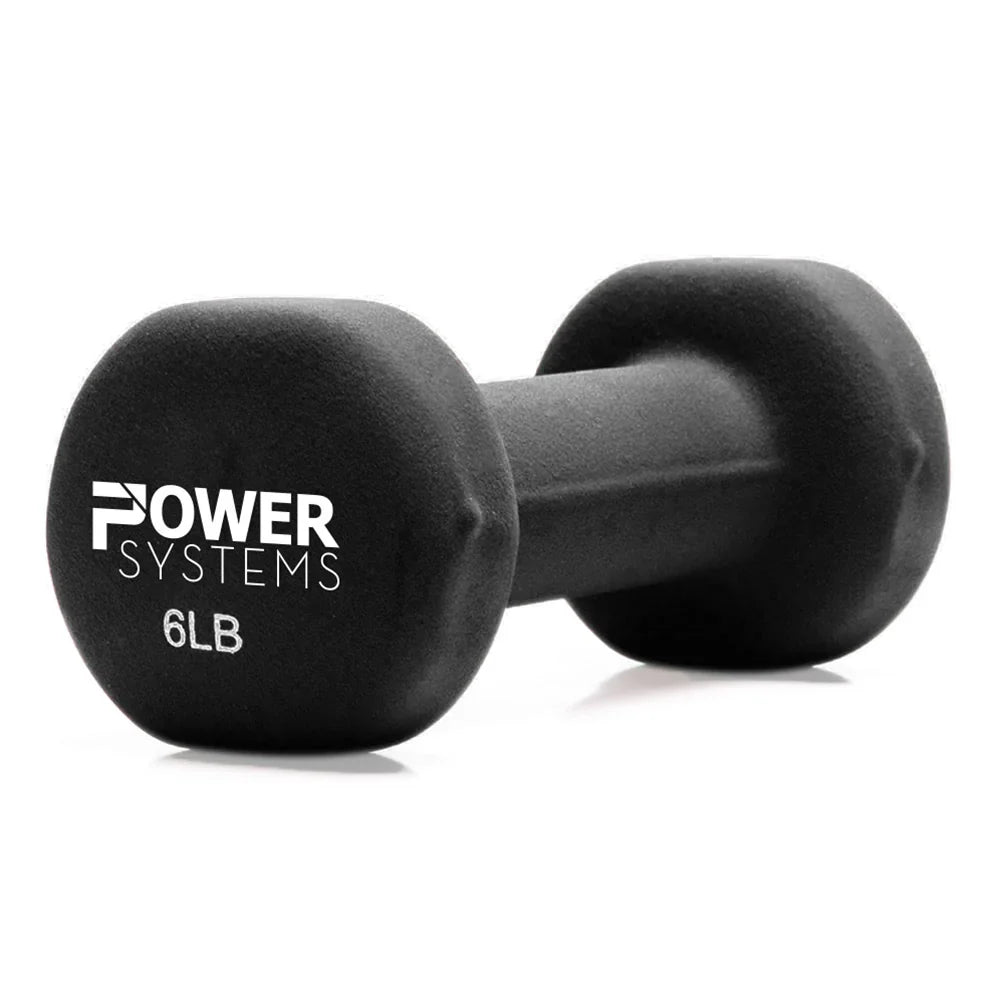 Power Systems Premium Dumbbell Storage Rack with 44 Black Neoprene Pairs DB