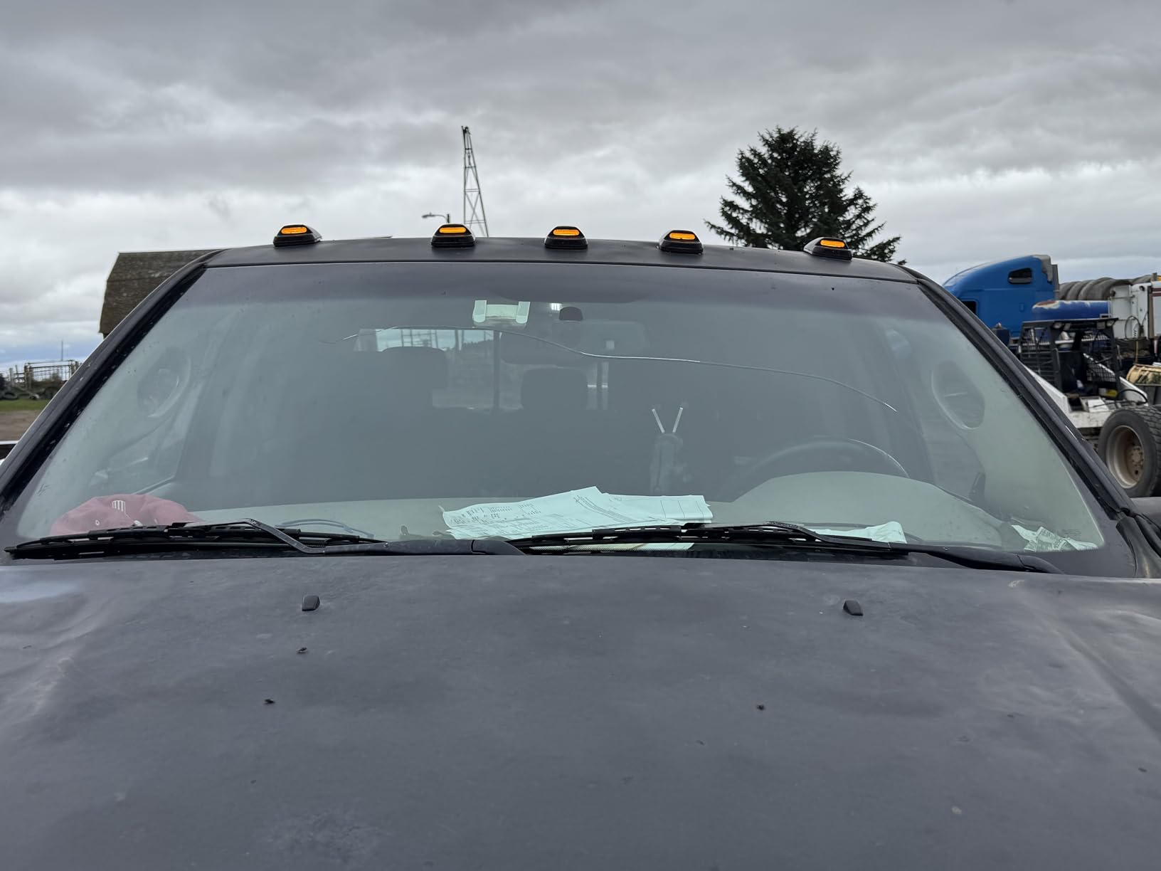 2003-2018 Dodge Ram HD Smoked White Amber Slim-Line LED Roof Cab Lights