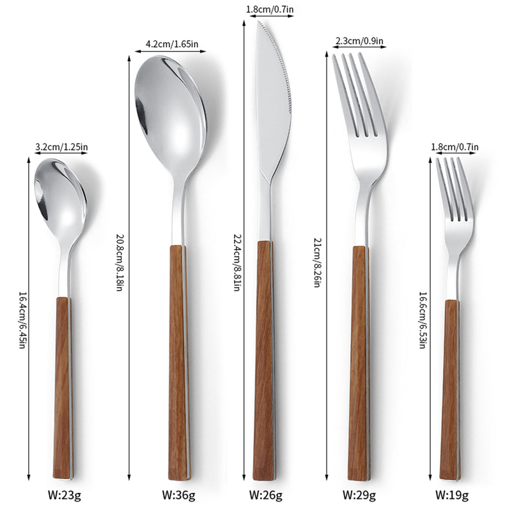 Stainless Steel Cutlery With Wooden Handle