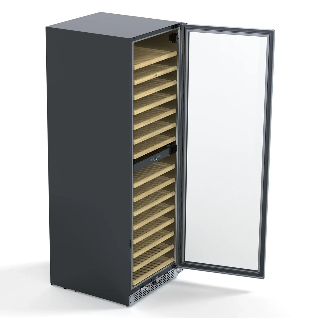 Kool More 23 in. Dual Zone, Full Glass Door, Wine Cooler Refrigerator, Freestanding or Built-In Unit, 15.1 cu ft.