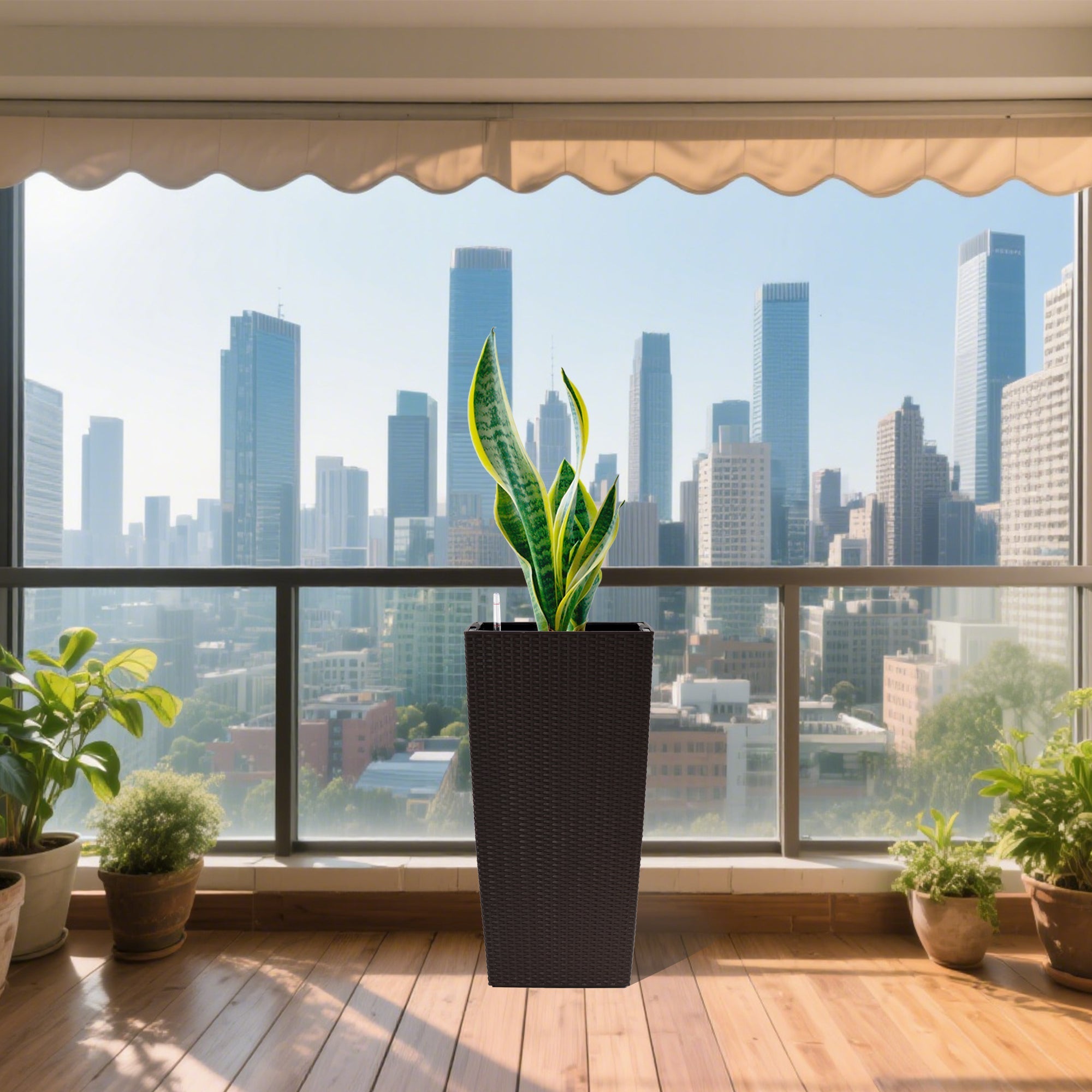 30 in Tall Large Flower Pot Planter with Self-Watering Drainage Holes