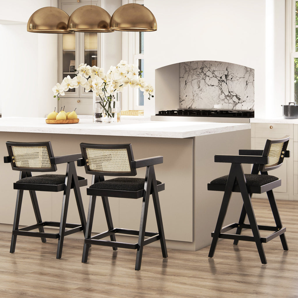 25.5" The Milano Ascensore™ Bar Stools — Set of Three