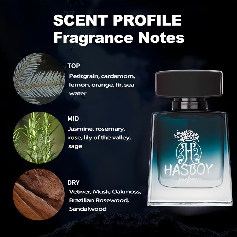 HASBOY 1.01oz Luxury Men's Eau De Toilette, Cologne for Men, Cologne, Men Cologne, Cheap Cologne, Cologne for Men, Long-lasting Fragrance, Essential for Dating, Daily Life, Business Occasions And Parties, A Perfect Gift for M