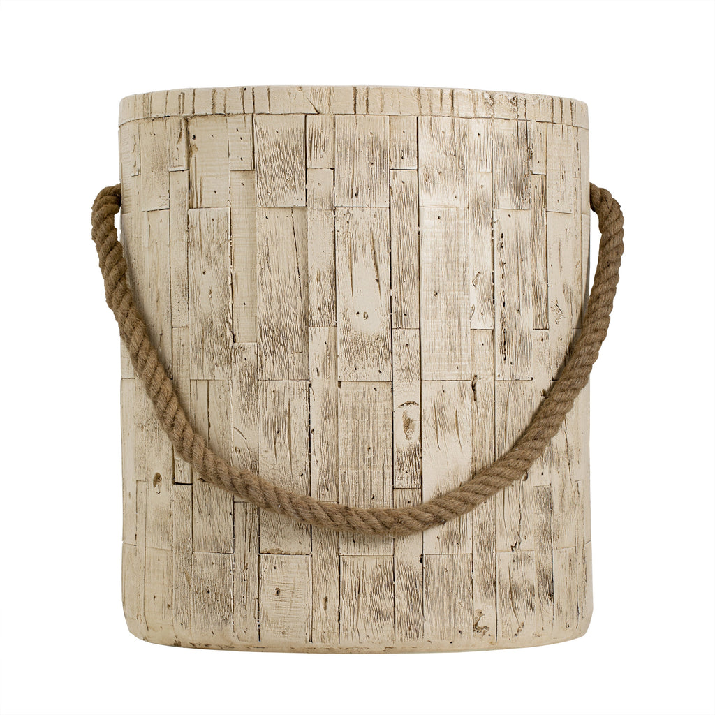 Outdoor Wood Grain Rustic MGO Side Table with Realistic Wood Vibe