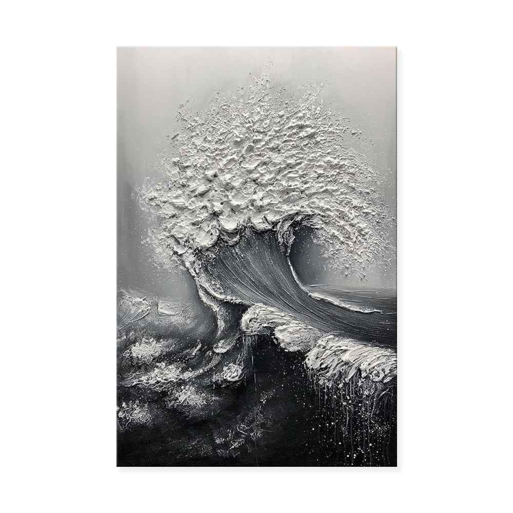 Abstract 3D Ocean Wave Thick Art Hand-painted Oil Painting Room Decor Art Paintings Wall Pictures Artwork For Home Decor
