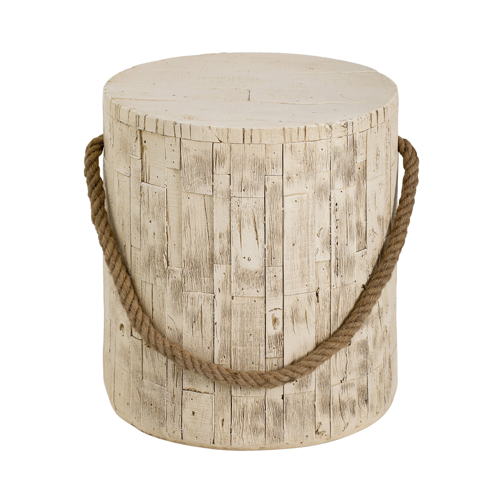 Outdoor Wood Grain Rustic MGO Side Table with Realistic Wood Vibe