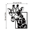 Animal Wearing Glasses Giraffe Silhouette Wall Hanging