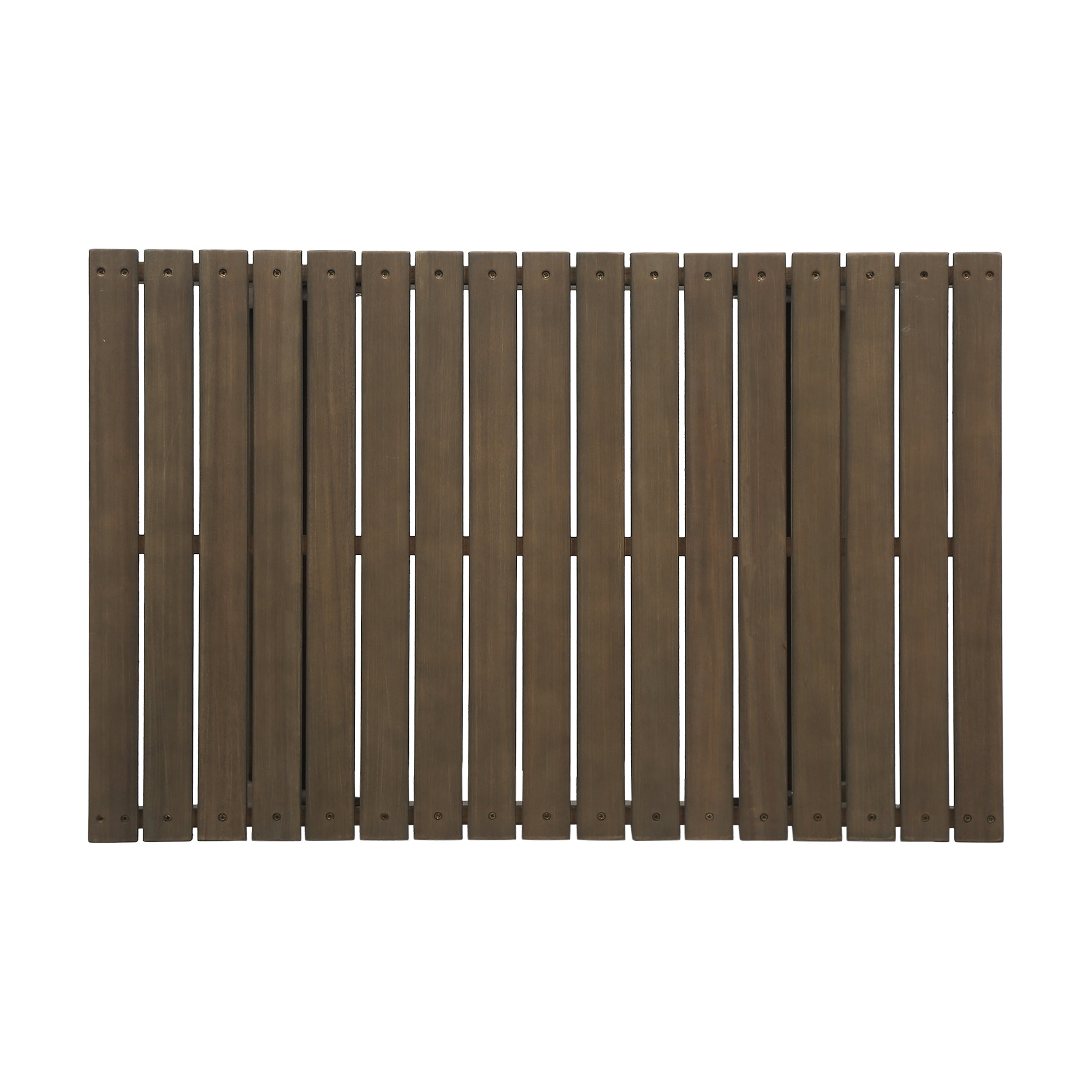 Outdoor Acacia Wood Coffee Table with Open Slat Design, Grey