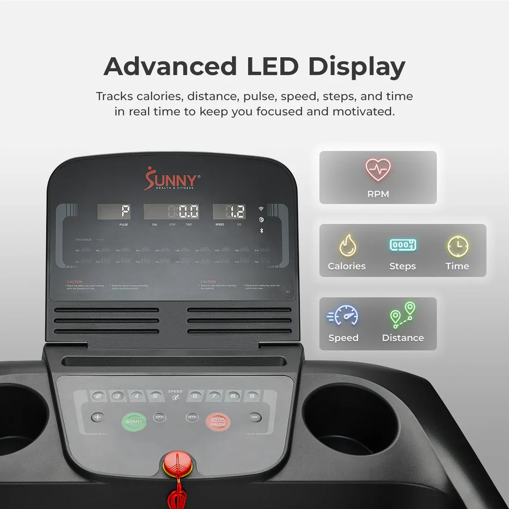 Active 300 Smart Manual Incline Wi-Fi Treadmill by Sunny Health & Fitness