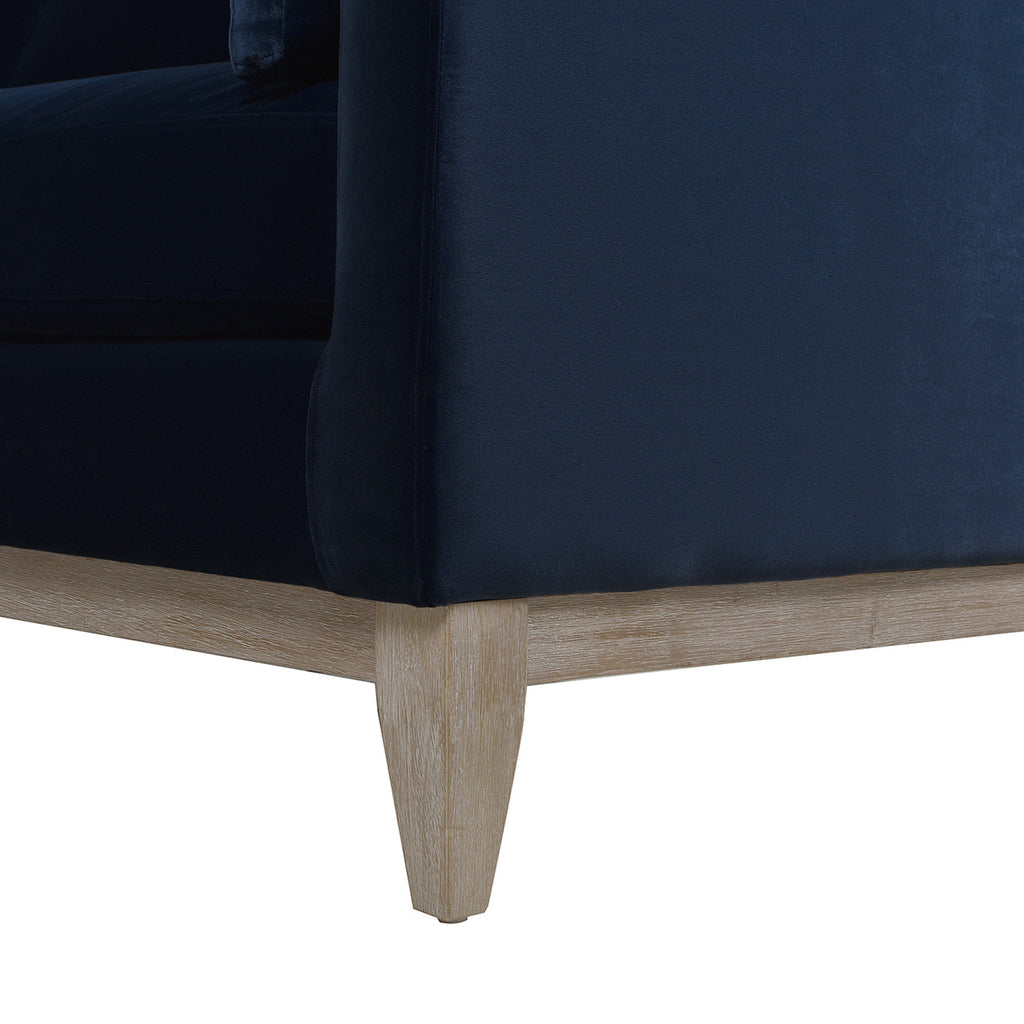 Knox 84' Modern Farmhouse Sofa, Dark Navy Blue Performance Velvet