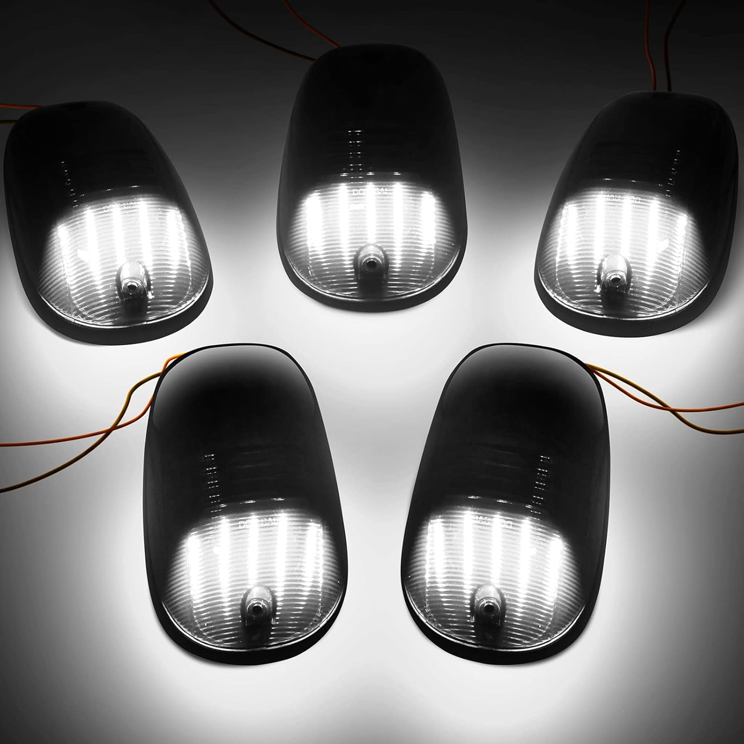 2003-2018 Dodge Ram HD Smoked Clear White Amber LED Roof Cab Lights