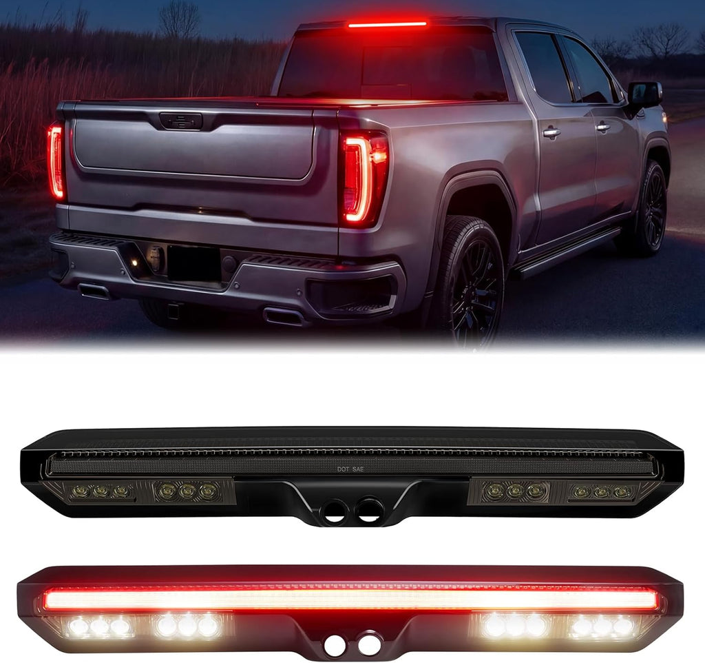 2020-2026+ GMC Sierra Chevy Silverado Smoked LED 3rd Brake Light
