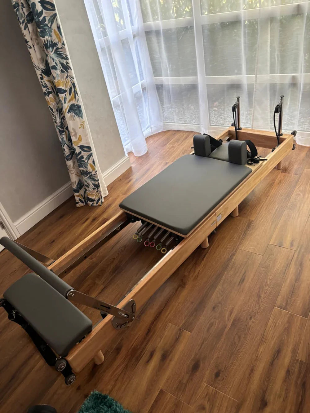 Nexace Wood Foldable Pilates Reformer with Tower