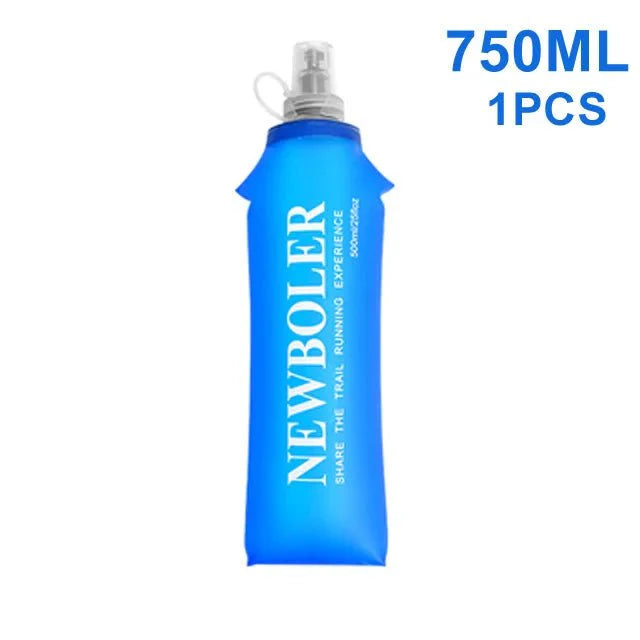 750ml TPU Outdoor Sport Bottle Folding Soft Flask Drink Water Bottle for Running Camping Hiking Bicycle Fitness Water Bag