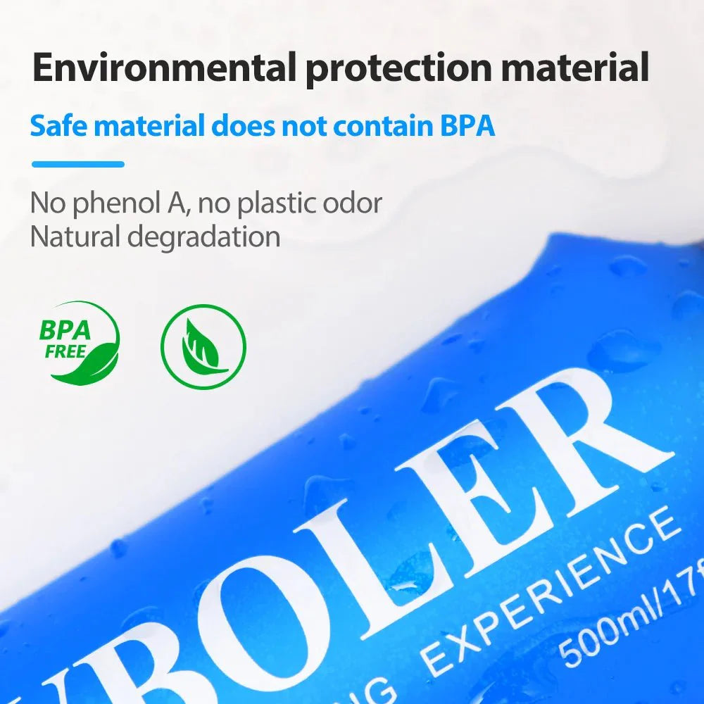 750ml TPU Outdoor Sport Bottle Folding Soft Flask Drink Water Bottle for Running Camping Hiking Bicycle Fitness Water Bag
