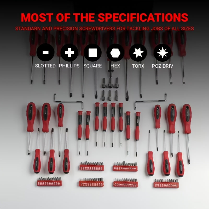 10/100/126/132pcs Magnetic Precision Screwdriver Set with Insulated Tips & Plastic Case - Professional Electronics Repair Kit Suitable for Electronics, Smartphones, Devices, Auto Repair, DIY - Ideal for Daily Use & Holiday Gi