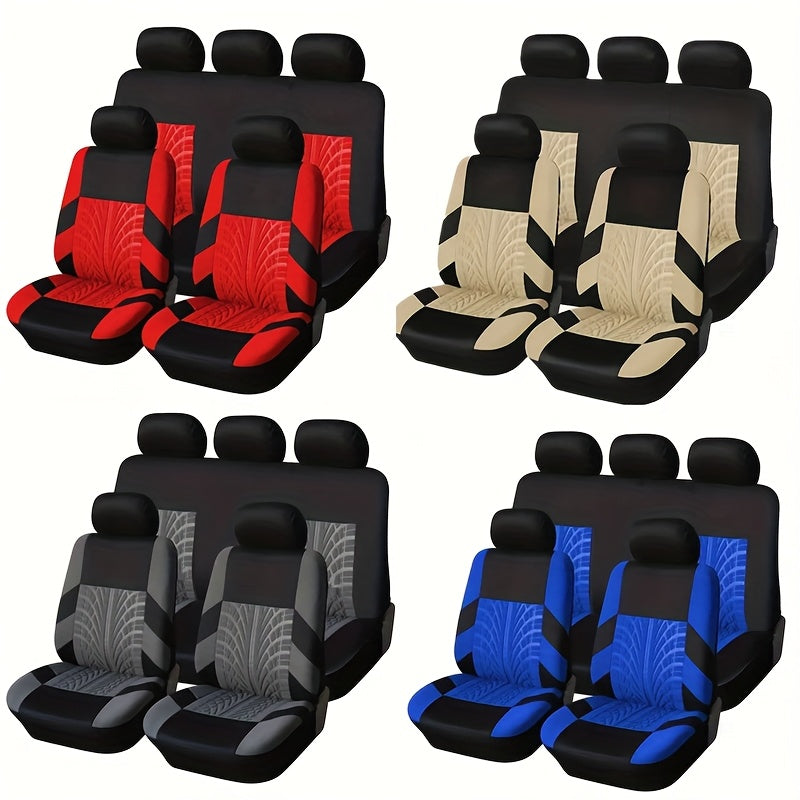 Tire Track Seat Covers Breathable Universal Set of 5