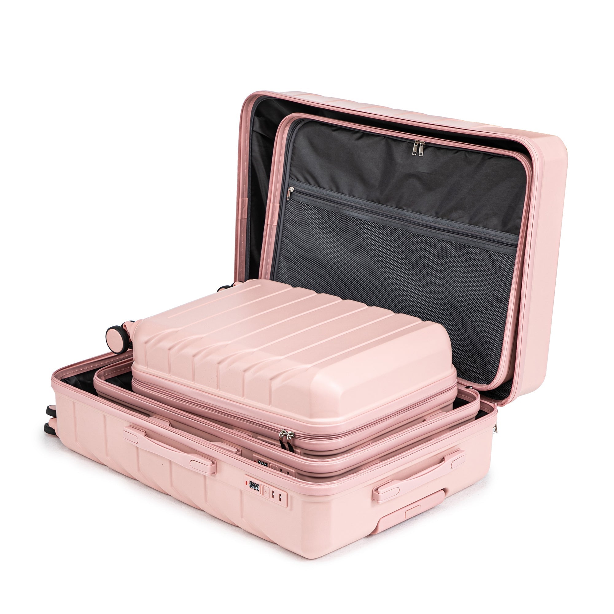 Set 3PCs 20'/24'/28' ABS Spinner Wheel Luggage - Pink