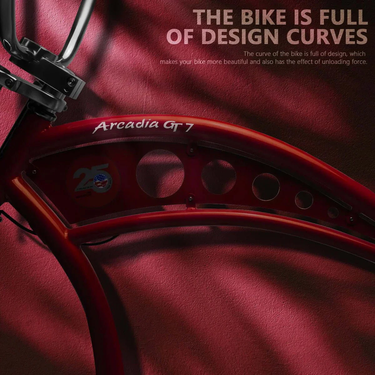 Tracer Arcadia GT7 26” Chopper Cruiser Stretch Bike 7 Speed