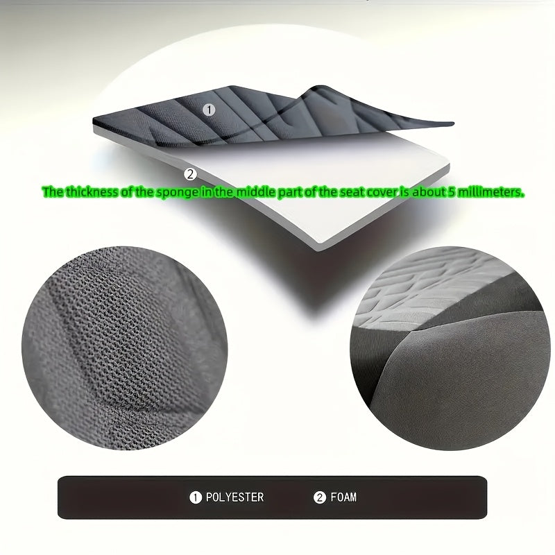 Tire Track Seat Covers Breathable Universal Set of 5