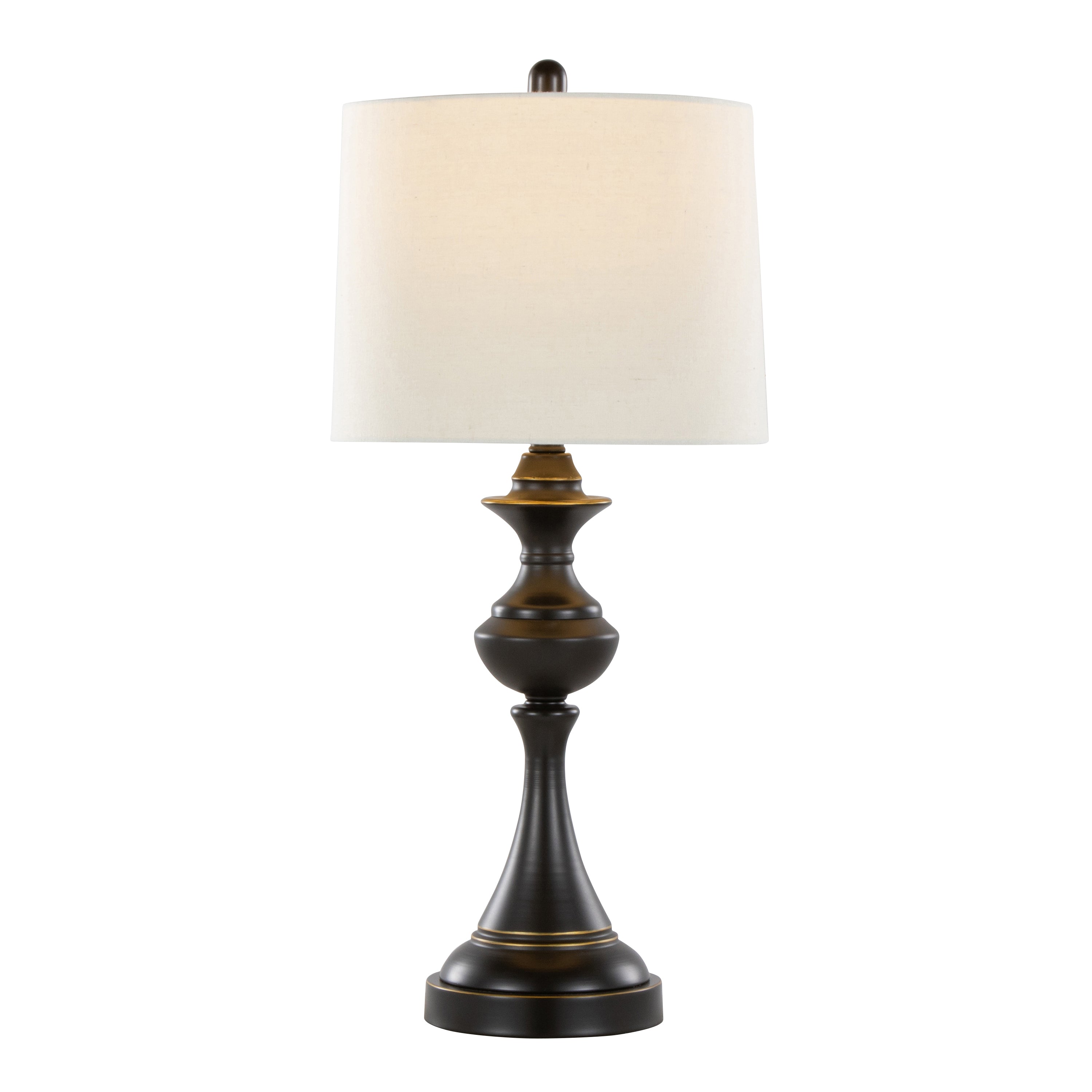 Montgomery 29" Contemporary Metal Table Lamp Set of 2 in Oil Rubbed Bronze