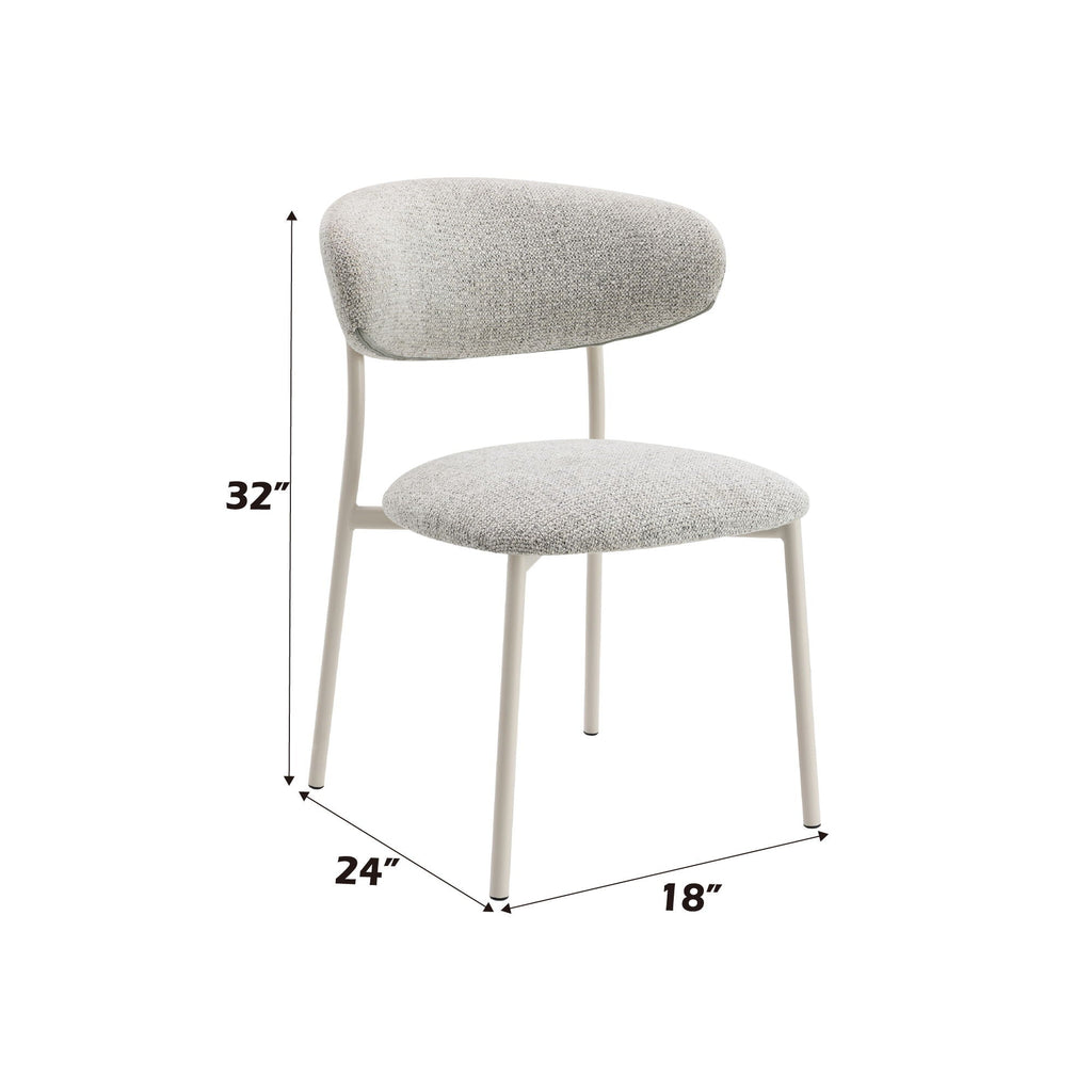 Kalam Fabric Side Chair (Set of 2) - Light Gray