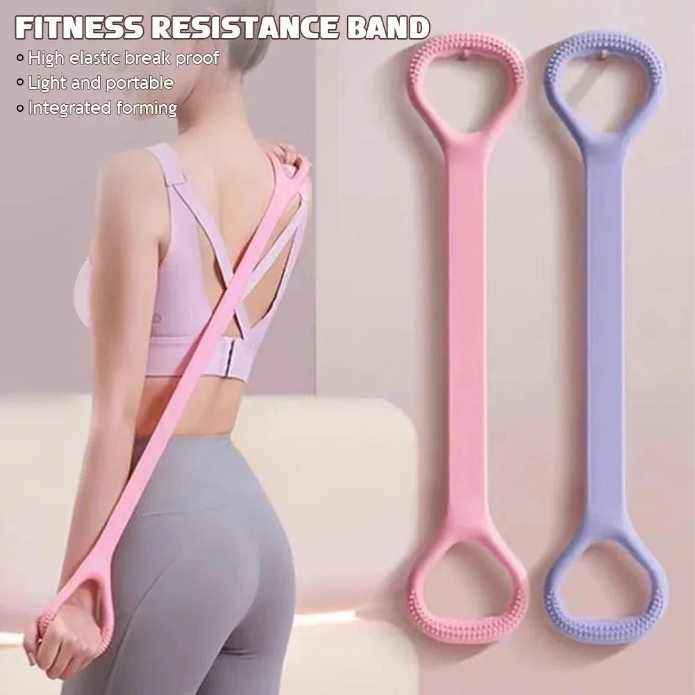 8-shaped Fitness Resistance Band Sports Workout Elastic Band Home Fitness Rubber Pull Rope Yoga Training Exercise Gym Equipment