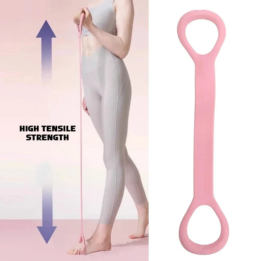 8-shaped Fitness Resistance Band Sports Workout Elastic Band Home Fitness Rubber Pull Rope Yoga Training Exercise Gym Equipment
