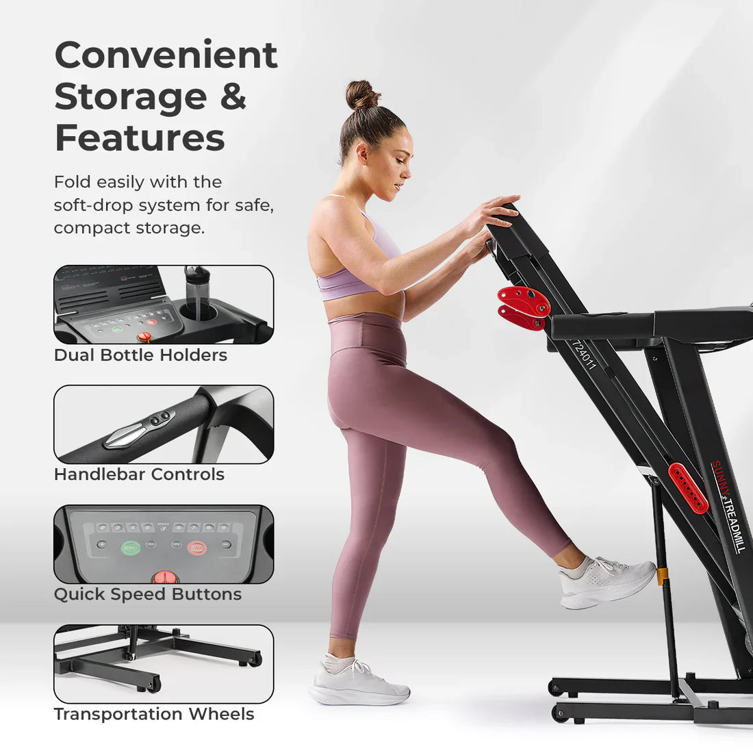 Active 300 Smart Manual Incline Wi-Fi Treadmill by Sunny Health & Fitness