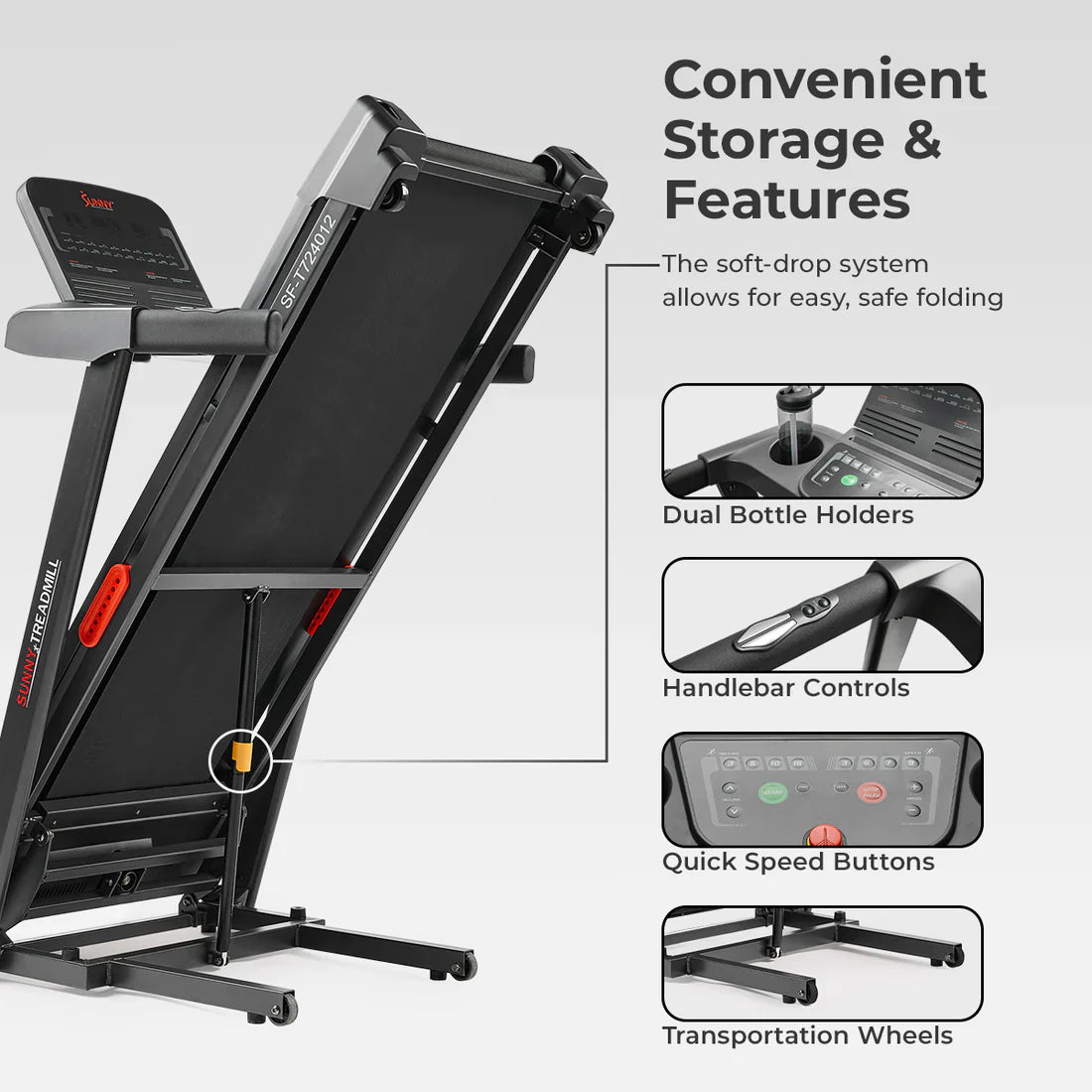 Active 300 Smart Manual Incline Wi-Fi Treadmill by Sunny Health & Fitness