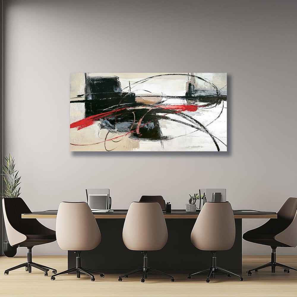 Handmade Oil Painting Canvas Wall Art Decoration Abstract Lines For Home Living Room Decor Rolled Frameless Unstretched Painting