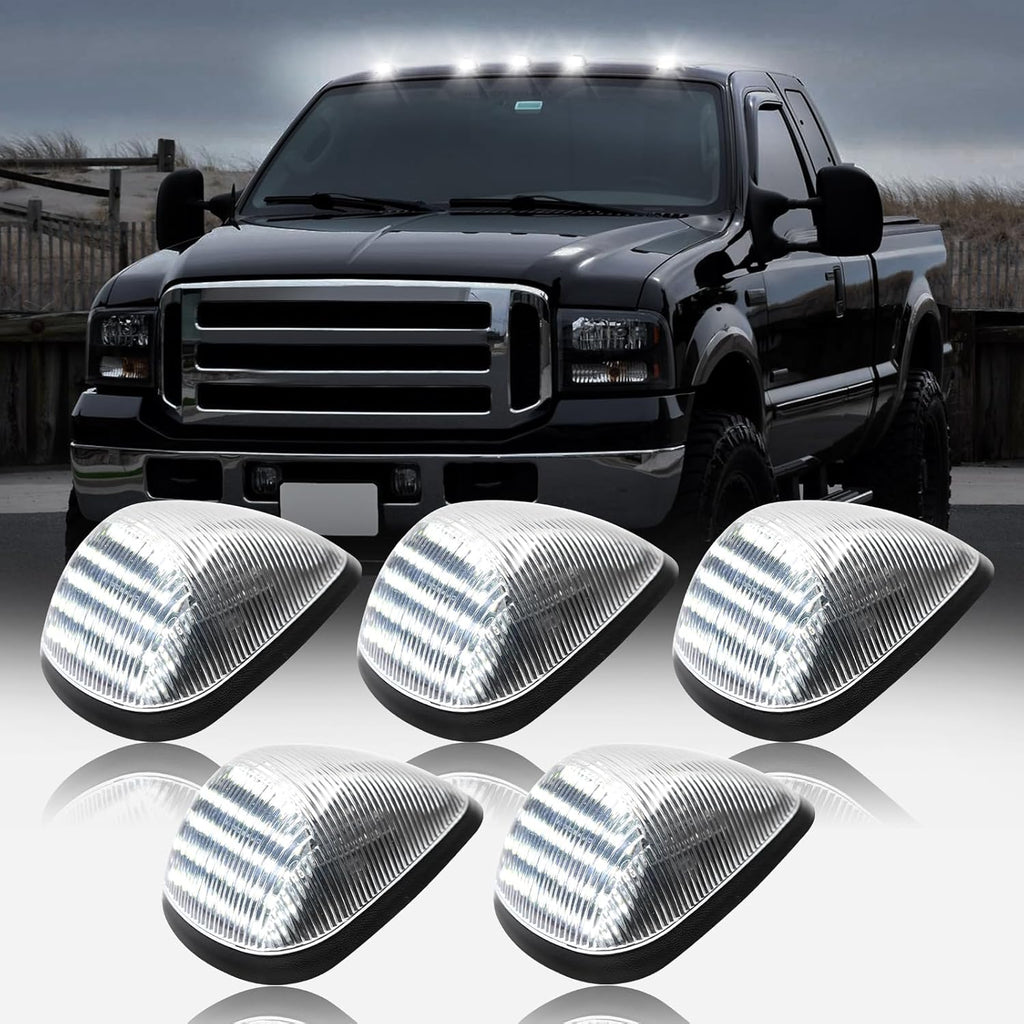 1999-2016 Ford F250 Super Duty Clear Smoked White Amber LED Roof Cab Lights