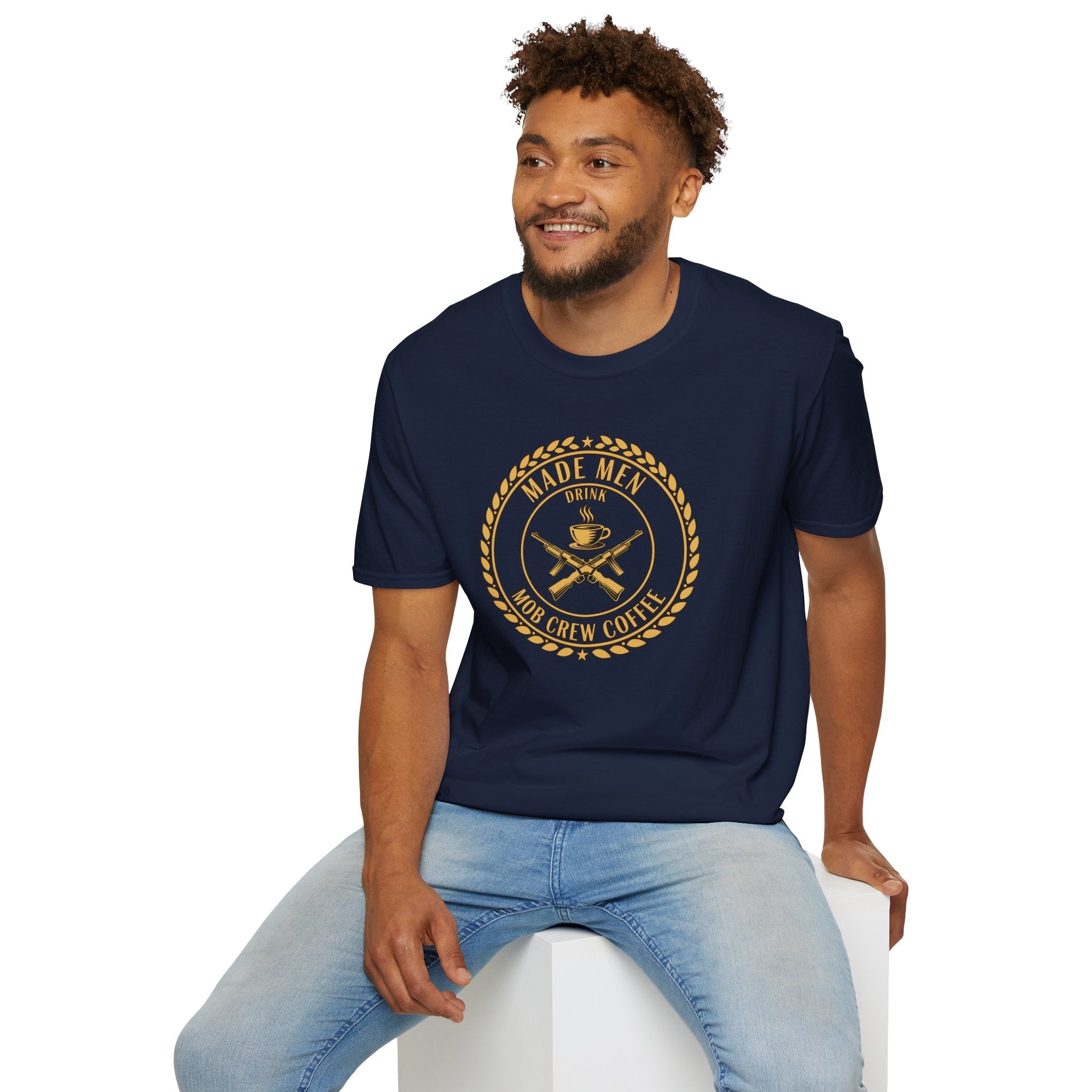 Mob Crew Made Men Drink Mob Crew Coffee T-Shirt - Perfect for Coffee Lovers