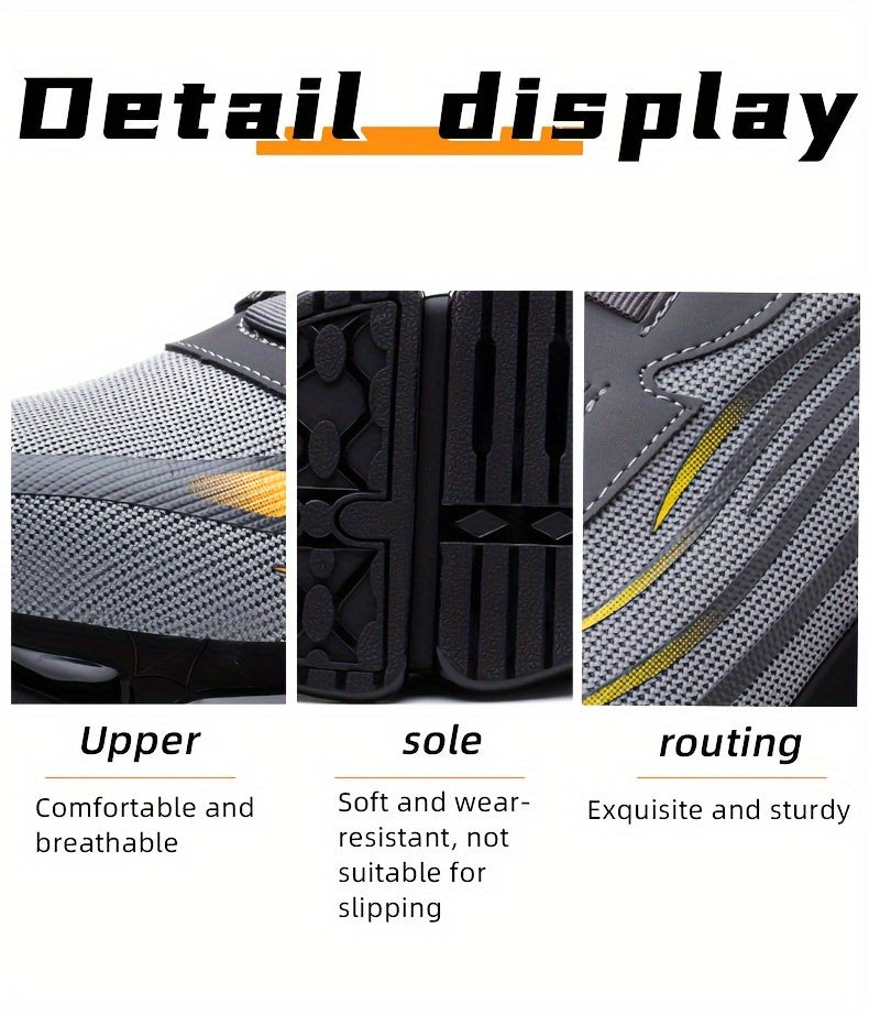 Buttoned Anti-Crush, Anti-Puncture, Comfortable, Breathable And Protective Safety Shoes