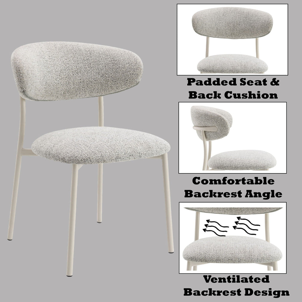 Kalam Fabric Side Chair (Set of 2) - Light Gray