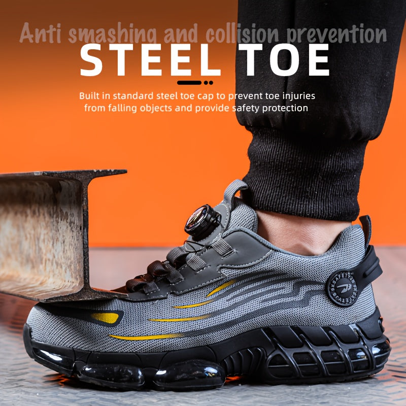 Buttoned Anti-Crush, Anti-Puncture, Comfortable, Breathable And Protective Safety Shoes