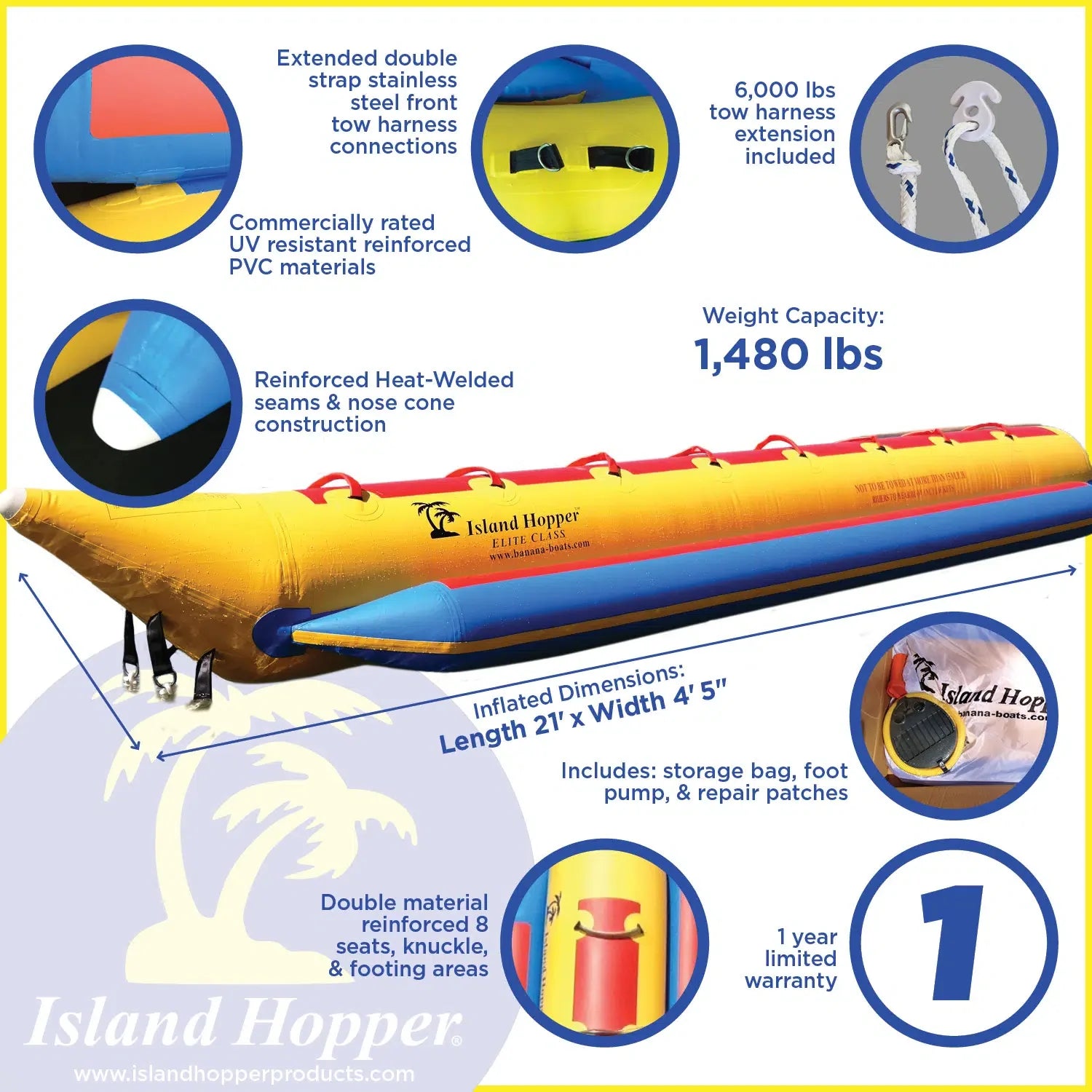 Island Hopper Banana Boat “Elite Class” 8 Passenger Inline